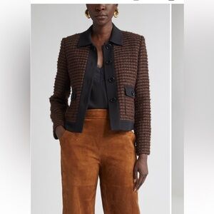 ST JOHN NWT Brown Tweed Jacket